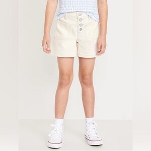 🆕 Old Navy Girl's High-Waisted Mariner Midi Jean Shorts 6